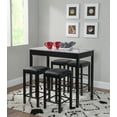 thumbnail image 2 of Linon Lancer 3-Piece Casual Dining Tavern Set, 25" Seat Height, Black Finish with Black Fabric, 2 of 12