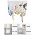 thumbnail image 6 of Floral Hummingbird Tie Up Curtains for Window, Thermal Insulated Balloon Shade Adjustable Rod Pocket Curtains Valance Panels for Kitchen Bathroom Cafe 42 x 45 Spring Watercolor Flowers, 6 of 6