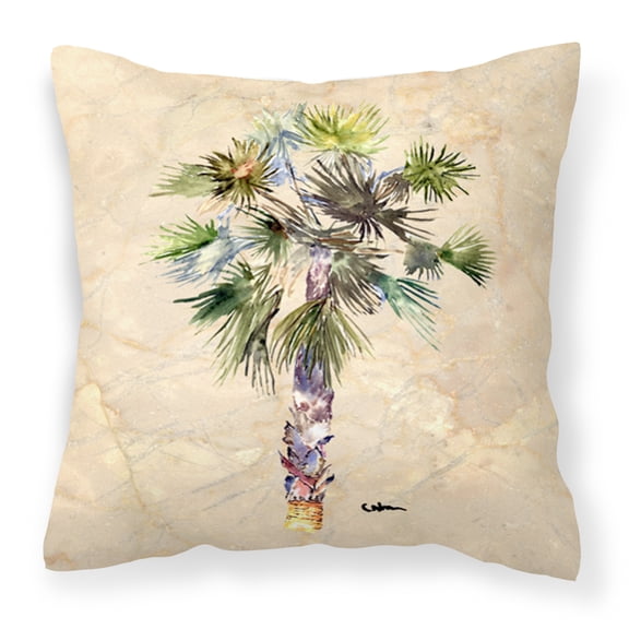 Carolines Treasures 8481PW1414 Tree - Palm Tree Decorative Canvas Fabric Pillow, 14Hx14W, multicolor