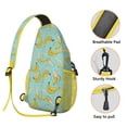 thumbnail image 3 of Yellow Banana Pattern Sling Backpack for Travel, Lightweight Crossbody Bag with Cute Tropical Fruit Print and Multi-Layer Storage for Banana Enthusiasts, 3 of 6
