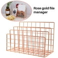 thumbnail image 4 of Desktop Mail Organizer, 3-Slot Metal Wire Mail Sorter, Letter Organizer for Letters, Mails, Books, Postcards and More, Mail Holder Gold, 4 of 8