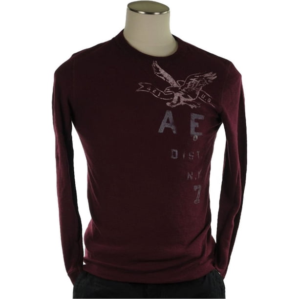 American Eagle Outfitters Ae 421 Vintage Fit suéter de punto para hombre, rojo, pequeño American Eagle Outfitters Tejer