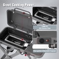 thumbnail image 4 of Feasto Roamer Heavy-Duty Foldable Propane Gas Grill, 13000 BTU, 360 sq in Cast Iron Grates, 8-inch Rubber Wheels, Gray, 4 of 13