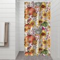 thumbnail image 2 of Fall Pumpkins Sunflowers Pattern Shower Curtain 36"x72" ,Bathroom Decorative Shower Curtains Set with 12 Hooks,Modern Waterproof Washable Shower Curtain, 2 of 6