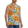 thumbnail image 2 of Bixox Men's Pumpkins Sunflowers Printed Shirt Sleeveless Fitness Tank Top-3X-Large, 2 of 7