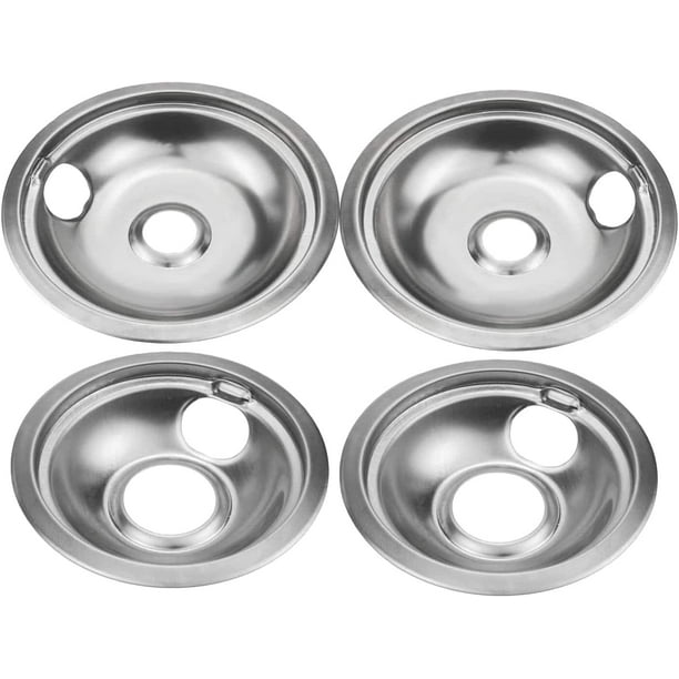 Drip Pan Electric Stove Burner Covers for Whirlpool W10278125, 4 Pack
