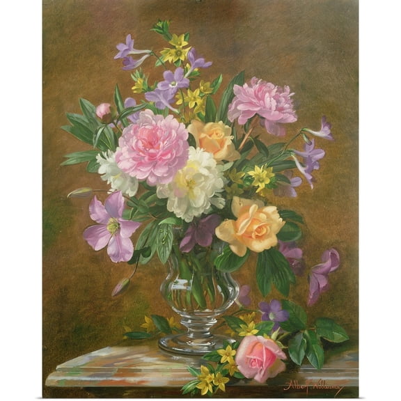 Great BIG Canvas | Rolled Albert Williams Poster Print entitled Vase of Flowers