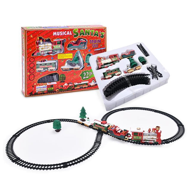 Mini Tren Eléctrico Juego interactivo de Navidad Steam Train para niños Regalo de cumpleaños C Ehuebsd Libre de BPA