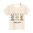 thumbnail image 4 of Lovzfmll Toddler Girl's T-Shirts, Easter Print Short Sleeve Tee, Casual Loose Fit Pullover Graphic Tees for 3-4 Years, 4 of 9