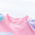 thumbnail image 4 of SILVERCELL Kids Girls Long Sleeve Swimsuits Skirt 2-Pieces Rash Guard Set Sun Protection UV 50+ Tankini Swimwear 1-8 Years, 4 of 9