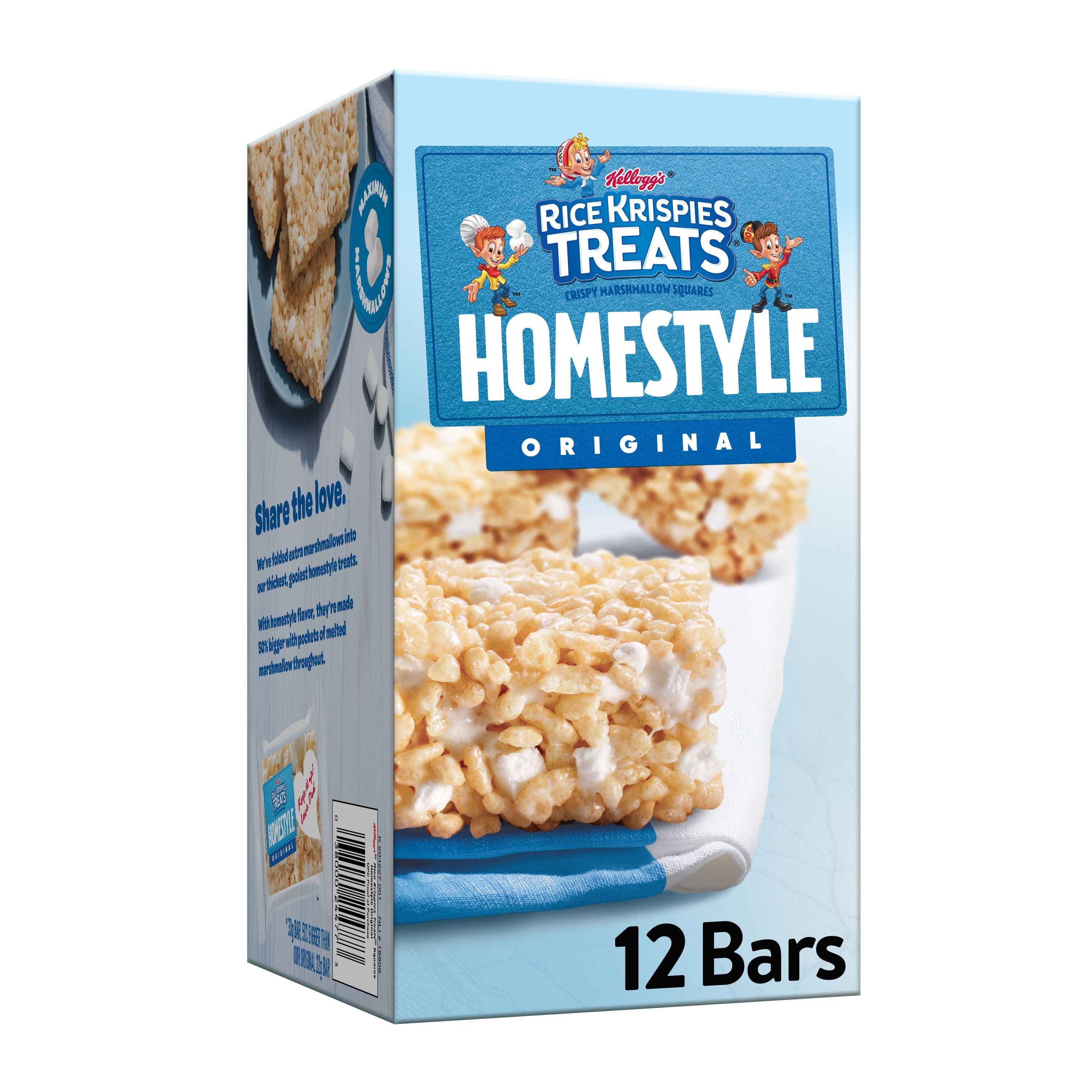 Kellogg’s Rice Krispies Treats Homestyle Marshmallow Snack Bars ...