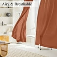 thumbnail image 6 of NICETOWN Burnt Orange Privacy Sheer Curtains, Non-See-Through Sheer Curtains Light Filtering Window Drapes for Bedroom Living Room, 52"x63", Set of 2, 6 of 10