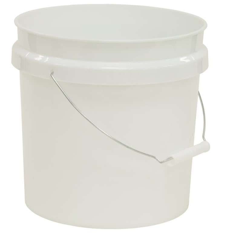 United Solutions 2 Gallon Plastic Utility Bucket- White- PN0171- Comfort Handle