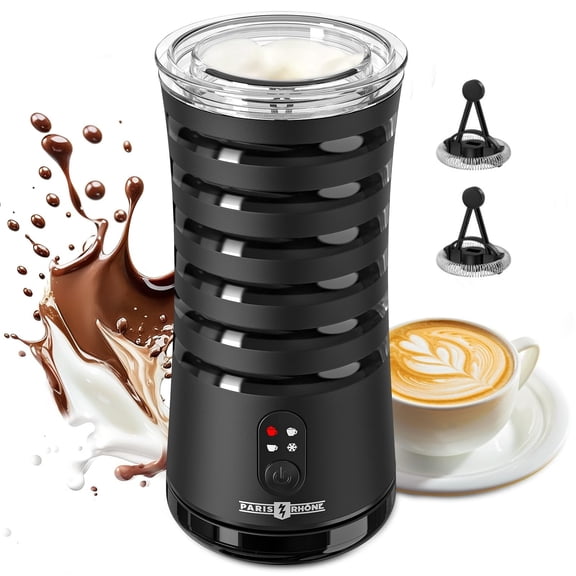 Electric Milk Frother For Coffee, Paris Rhone 4-in-1 Milk Steamer, 10.1oz/300ml Milk Warmer