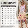 thumbnail image 5 of HELLHERO Gradient Rose Floral Summer Sleeveless Dress for Holiday Graduation, Side Pockets Round Neck Sleeveless Sundress, 5 of 8