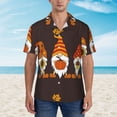 thumbnail image 4 of Daiia Fall Gnomes Hawaiian Shirt for Men Gentle Cotton Regular Short Sleeve Casual-Medium, 4 of 9