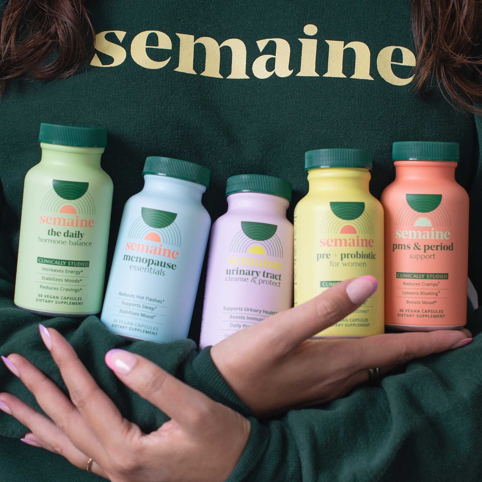 Semaine PMS Relief Gummy 48 Count – Take on Your Period for Cramps & Uplift Mood with Lemon Balm