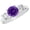 Amethyst, variant on 1 to 6 Carat Round Cut 14K White Gold LAB GROWN Gemstone and LAB GROWN Diamond Engagement Ring (AAAA Heirloom Quality) Emerald 1 Carat Size-6