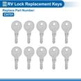 thumbnail image 4 of Unique Bargains CH751 RV Key Spare Keys for RV Campers Cabinets Push Locks Truck Tool Box Lock Key for Camper Door Lock Tool Boxes Latch Iron Nickel Plating 10 Pcs, 4 of 7
