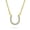 Gold, variant on Womens CZ Pave Cubic Zirconia Horseshoe Pendant Necklace 14K Gold Plated Silver