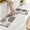 Grey-17.3" x 47 "+ 17.3" x 29 "--0.47 inches, variant on Kimode Anti Mats For Kitchen Floor Cushioned Rugs Sets Of 2