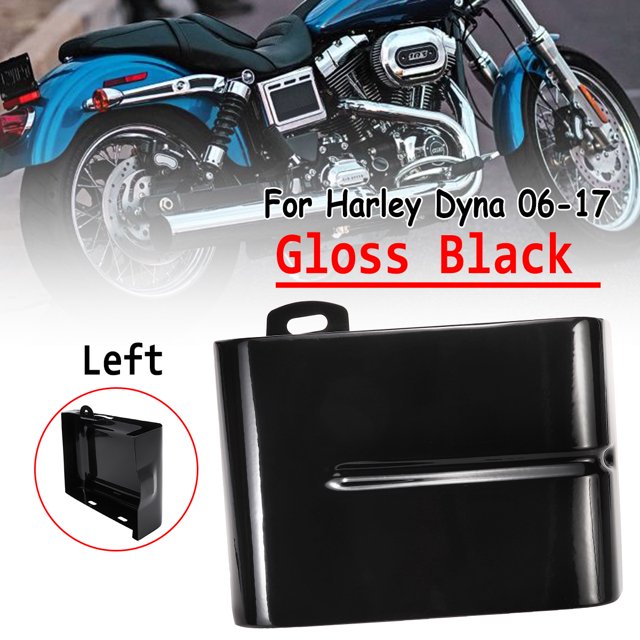 Gloss Black Right Battery Cover For Harley Dyna Fat Street Bob Switchback 06-17