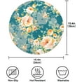 thumbnail image 4 of Roses Bouquets Round Placemats Washable Placemats Non-Slip Heat-Resistant Table Place Mats for Dining Kitchen Holiday Party Table 15.4"-6PCS Home Decor, 4 of 7