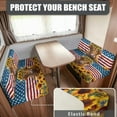 thumbnail image 2 of XYZCANDO Cow Sunflower RV Dinette Cushion Covers American Flag RV Accessories Universal Furniture Covers Stretchable Couch Cushion Covers for Loveseat 1 Backrest Cover and 1 Bench Cover Blue, 2 of 7
