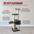 thumbnail image 3 of TRIXIE Alicante Plush & Sisal 3-Level 56" Cat Tree with Scratching Posts & Condo, Gray, 3 of 7