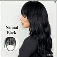 thumbnail image 4 of Gnmfd clip‑in seamless bangs with sideburns, hand‑woven synthetic hairpiece, long airy fringe, 4 pack, daily wear or events, 4 of 7