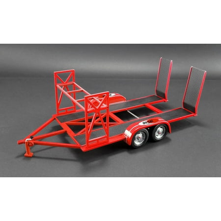 Tandem Car Trailer with Tire Rack 