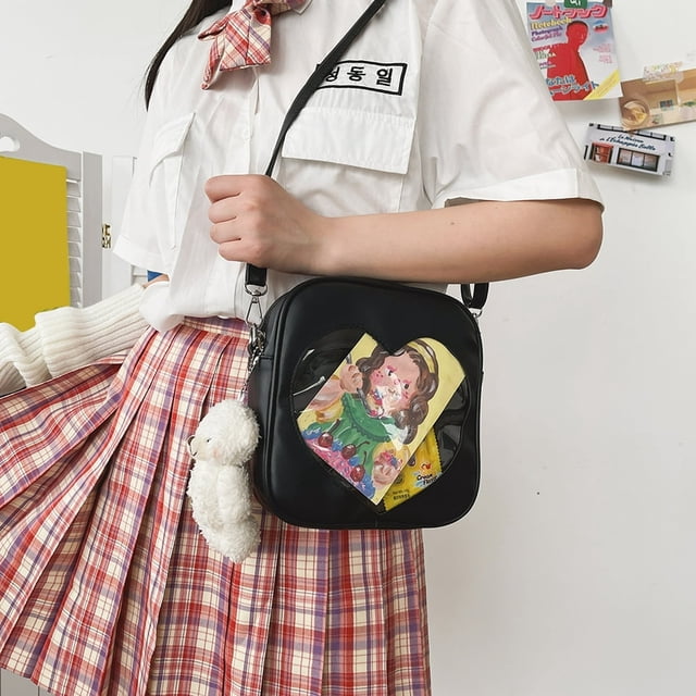 Sac Bandoulière Transparent Love Uni pour Femmes, Décontracté, Petit