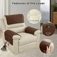 thumbnail image 7 of Recliner Chair Cover, Sofa Armrest Cushion Headrest with 2 Storage Pockets, Sofa Furniture Protector, Waterproof Scratch Resistive Anti-Slip Recliner Slipcovers for Dogs Cats, 7 of 7