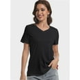 thumbnail image 6 of Women's Ultra-Soft V-Neck Short Sleeve T-Shirt - Casual Comfort Fit Tee, 6 of 6