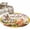Yellow, variant on Happy Easter Round Area Rug 3Ft Washable Small Circle Rugs for Kitchen Entryway, Bunny Eggs Spring Mushrooms Plants Brown Plaid Non-Slip Carpet Floor Mats Indoor Outdoor Carpet Runner Home Decor