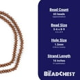 thumbnail image 4 of The Bead Chest Light Brown Bicone Natural Wood Beads (5x8mm): Organic Eco-Friendly Wooden Bead Strand for DIY Jewelry, Crafts, Necklace and Bracelet Making, 4 of 4
