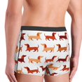 thumbnail image 5 of Balery Dachshund Walking Men's Boxer Briefs, Soft and Breathable Cotton Underwear with nylon Waistband-Small, 5 of 9