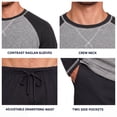 thumbnail image 6 of GIRUNS Men's Pajamas Set Long Sleeve Sleepwear Soft Loungewear Pants Pjs Sets with Pockets Black S, 6 of 7