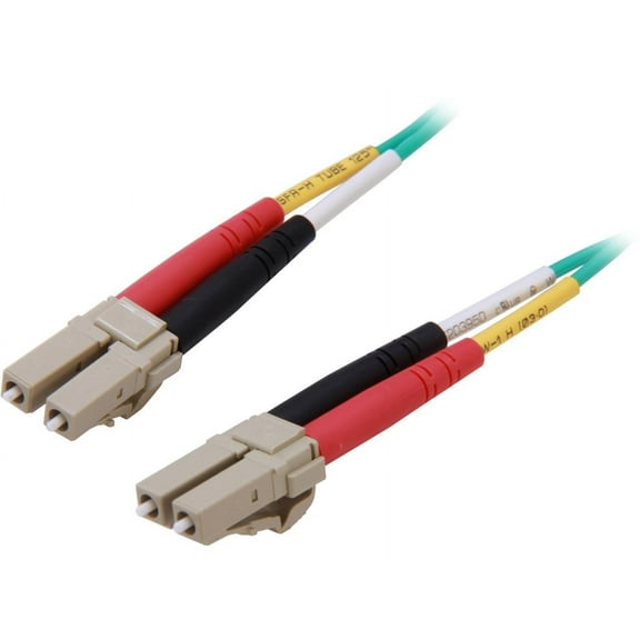 C2G 1m LC-LC 10Gb 50/125 Duplex Multimode OM3 Fiber Cable -Aqua- 3ft