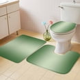 thumbnail image 2 of Green Ombre Bath Mat 3 Piece Bathroom Rug Set, Modern Gradient Abstract Art Non Slip Bath Rug Contour Mat and Toilet Lid Cover, Absorbent Shower Mats Soft Bath Rugs and Mats Sets, 2 of 8