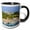 Black/White, variant on 3drose, Harbor View, Nassau, Bahamas - Ca05 Ksu0000 - Keren Su, 15oz Two-tone Red Mug