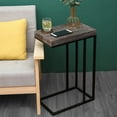 thumbnail image 6 of Proman Products Breeze Casual C Shaped End Table Small Side Table with Steel Base, 6 of 7