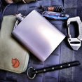 thumbnail image 3 of Titanium Pocket Bottle for Wine, Camping, Hiking, Travel and Garden Silver 260ml, 3 of 5