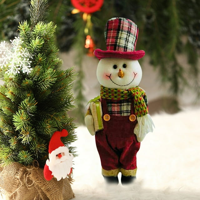 PEONAVET Textile Doll Santa Cloth Doll Birthday Present for Home Christmas Holiday Decoration