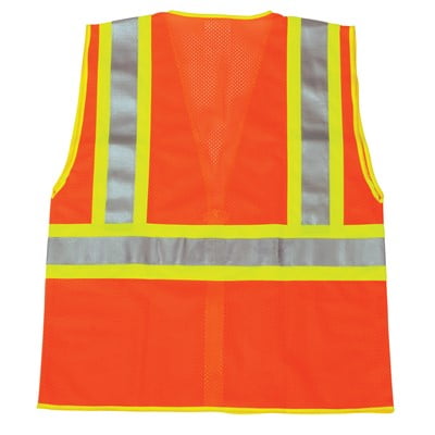 

NS Ultrabrite Workwear Class 2 Mesh 2-Tone Reflective Hi-Vis Traffic Safety Vest Orange Large (2 Cases)