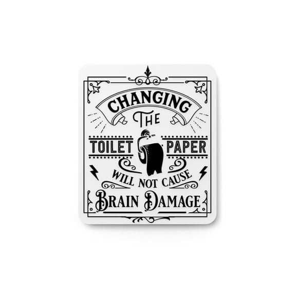 Toilet Paper Bathroom Sign – Funny Humor Wall Decor for Home and Office