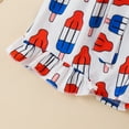 thumbnail image 6 of Toddler Baby Girl 4th of July Outfit American Flag Sleeveless Strap Romper Overalls Stars Stripes Shorts Jumpsuit Bodysuit, 6 of 7