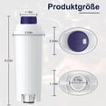 thumbnail image 2 of Water filter, replacement for DeLonghi DLSC002, optimizes coffee quality, 2 of 5