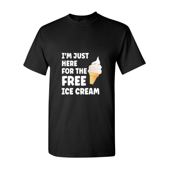 I'm Just Here For The Free Ice Cream Cruise Ship Vacation Funny Sweet T-Shirt, for men & women, up to size 5XL