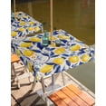 thumbnail image 2 of Fsddascl Yellow Lemon Outdoor Tablecloth - 60x60 Inch Square Dining Table Cover, Blue Leaf Vintage Botanical Summer Spring Waterproof Outdoor Table Cloth with Umbrella Hole & Zipper for Picnic/Patio, 2 of 7